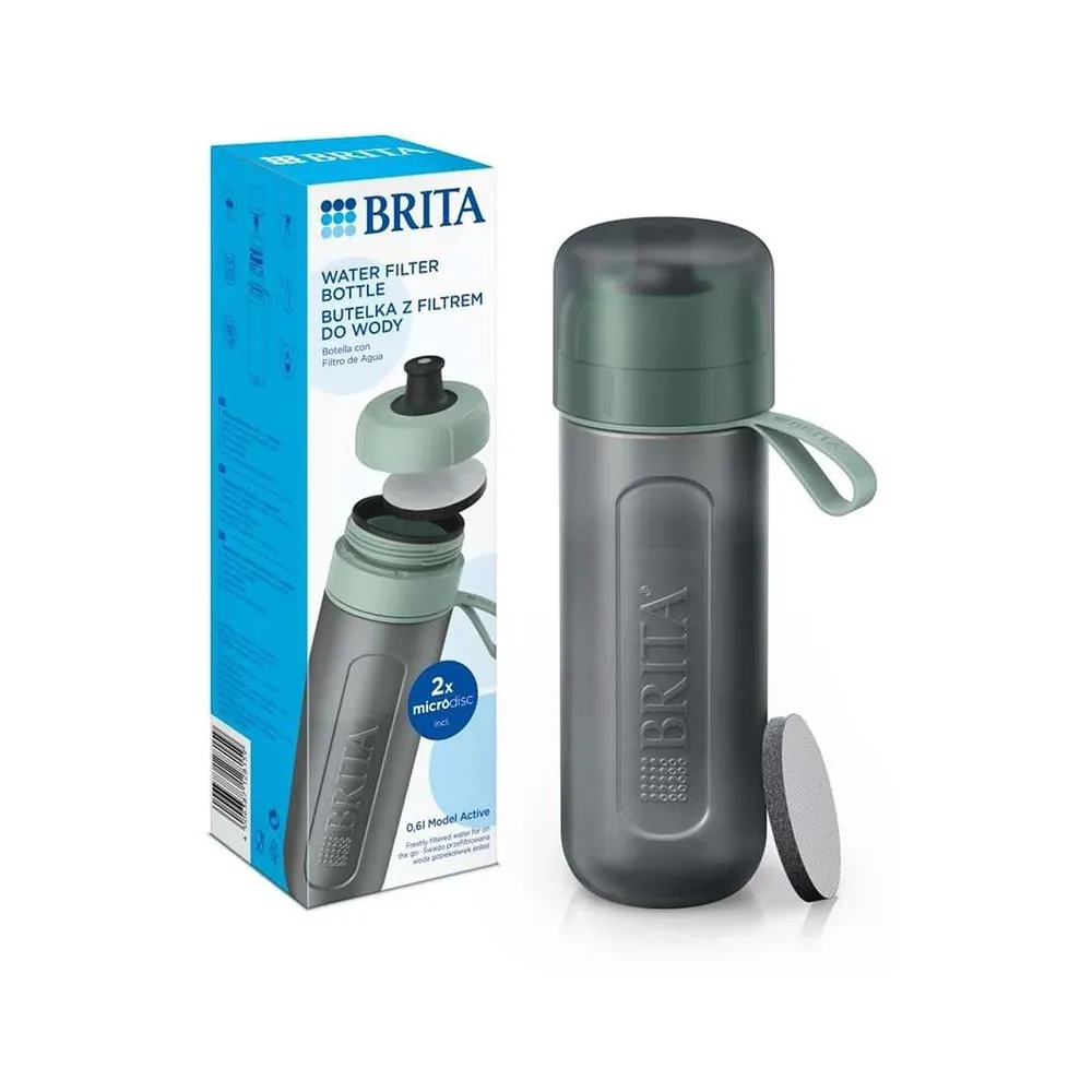 Brita Active Water Filter Bottle 0.6L Light green