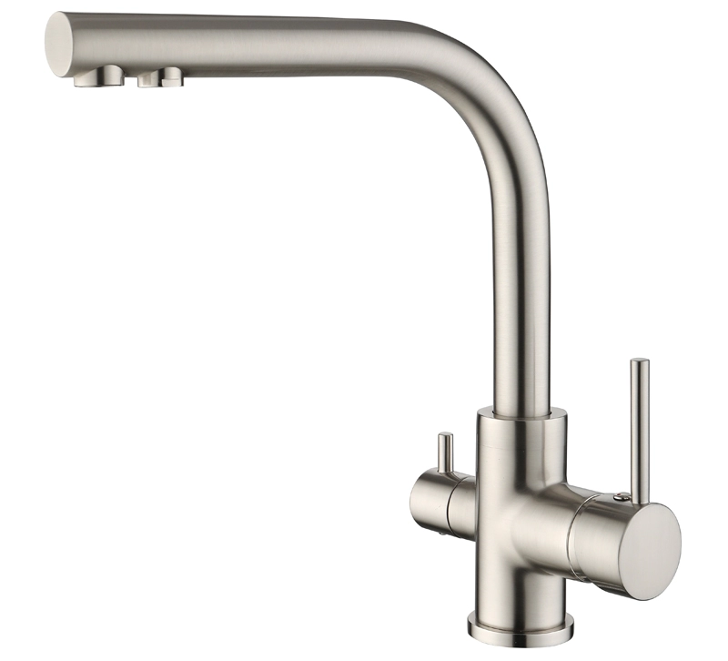Helika 3 in 1 Faucet Akvaduo  2663L-002 Steel