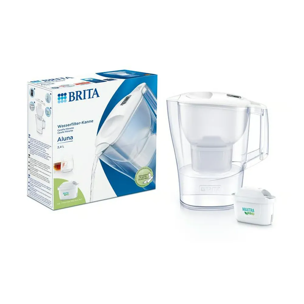 [1052718] Brita Filtration Jug Aluna 2.4L White with Maxtra Pro Cartridge