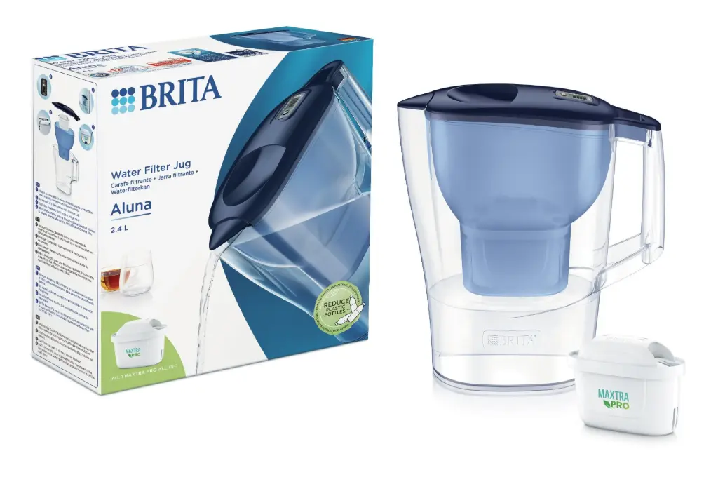 [1051117] Brita Filtration Jug Aluna 2.4L Blue with Maxtra Pro Cartridge
