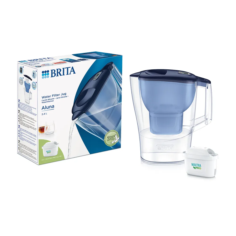 [1051117] Brita Filtration Jug Aluna 2.4L Blue with Maxtra Pro Cartridge