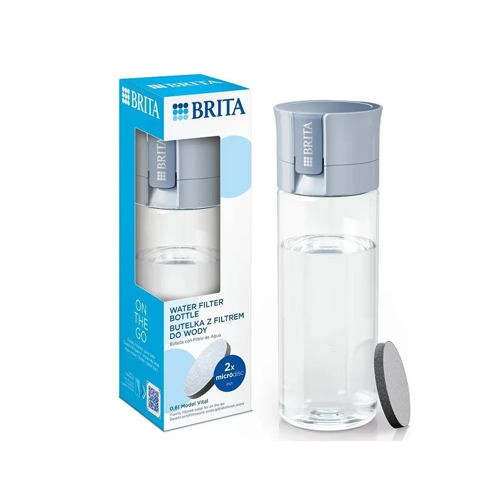 [1052262] Brita Vital Water Filter Bottle 0.6L Light Blue